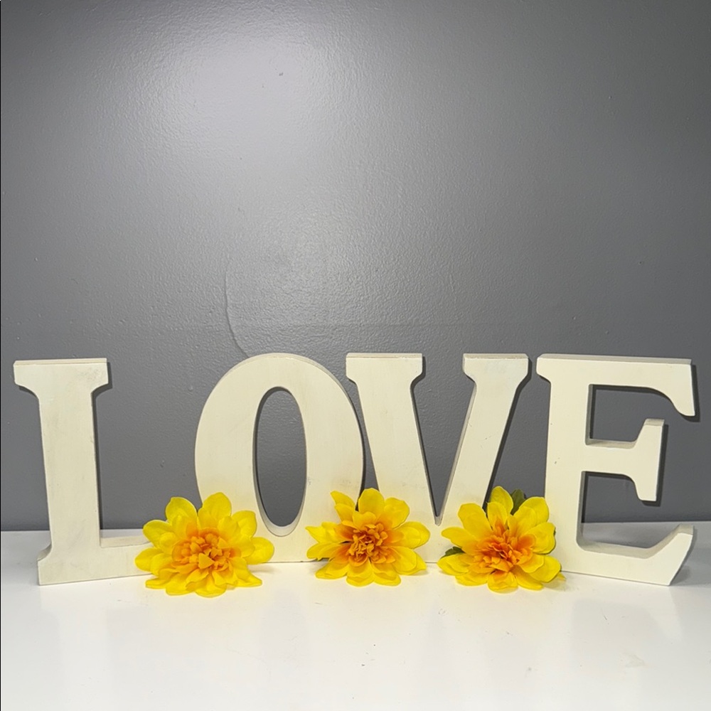 Source Unknown Cream LOVE Wall Decor